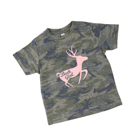 Toddler Buck Girl Camo Tshirt